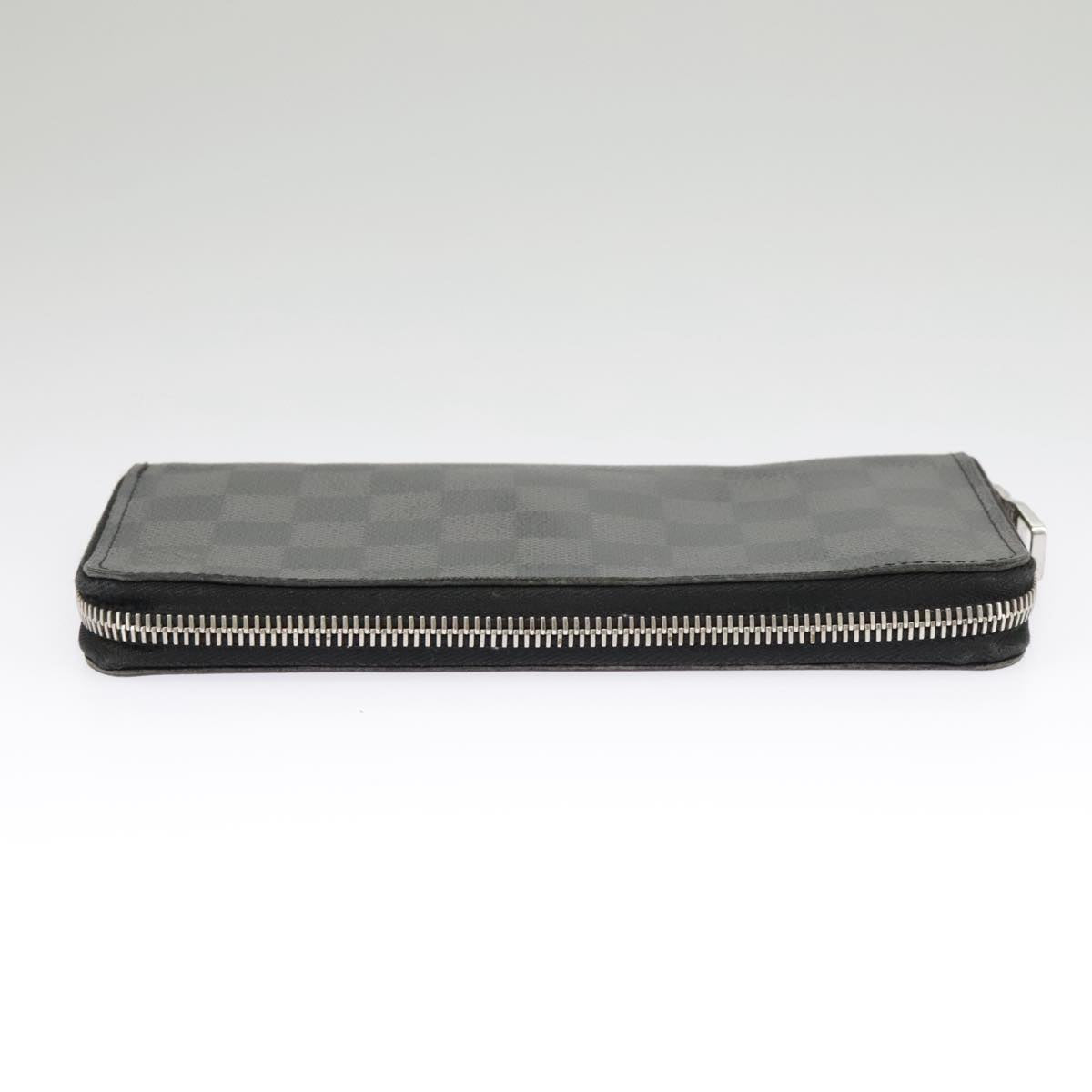 LOUIS VUITTON Damier Graphite Zippy Wallet Vertical N63095 LV Auth bs19927
