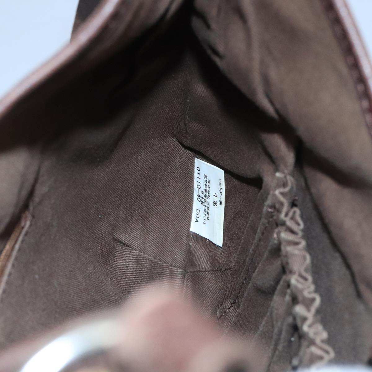 BURBERRY Blue Label Shoulder Bag Suede Brown Silver Auth bs20013