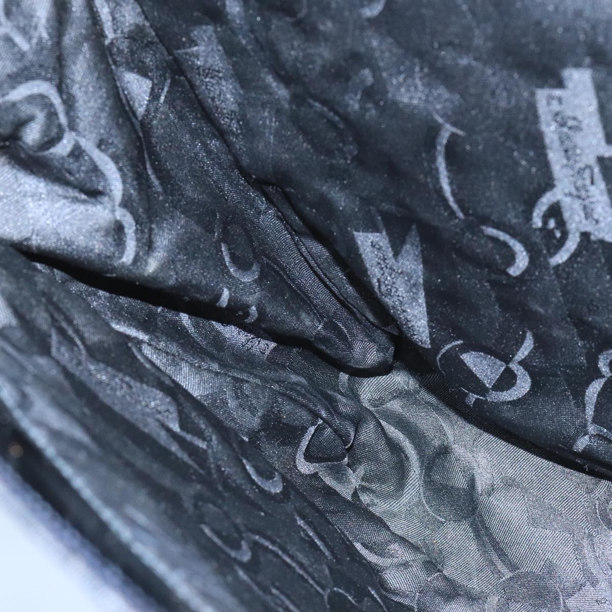 Salvatore Ferragamo Tote Bag Canvas Gold Black Auth bs20079