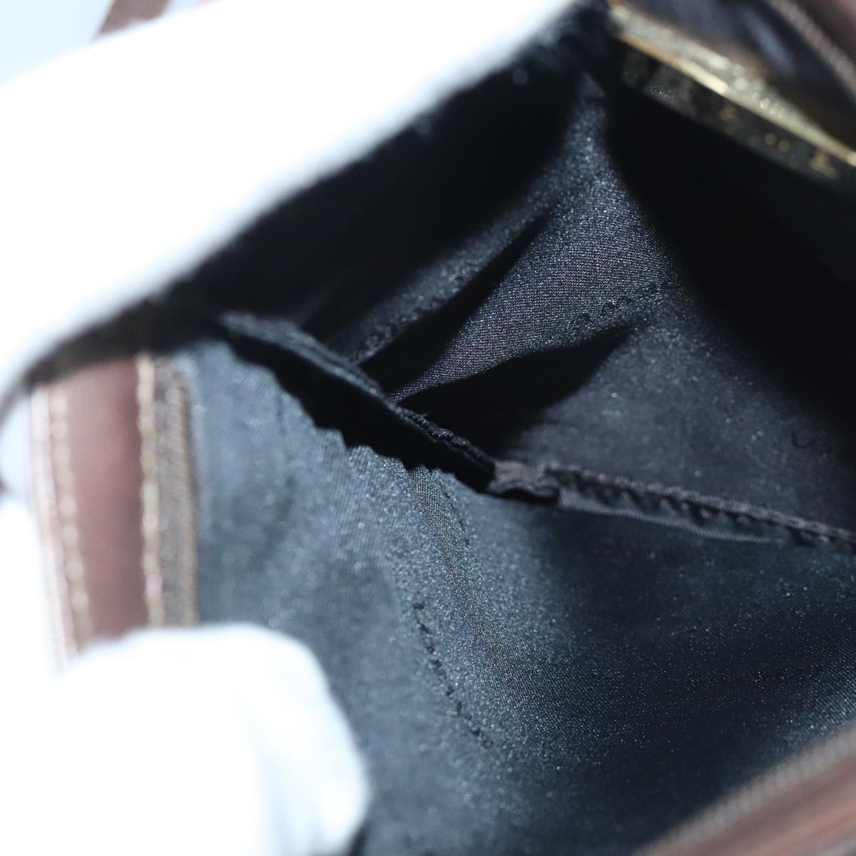 LOEWE Shoulder Bag Leather Bronze Auth bs20092