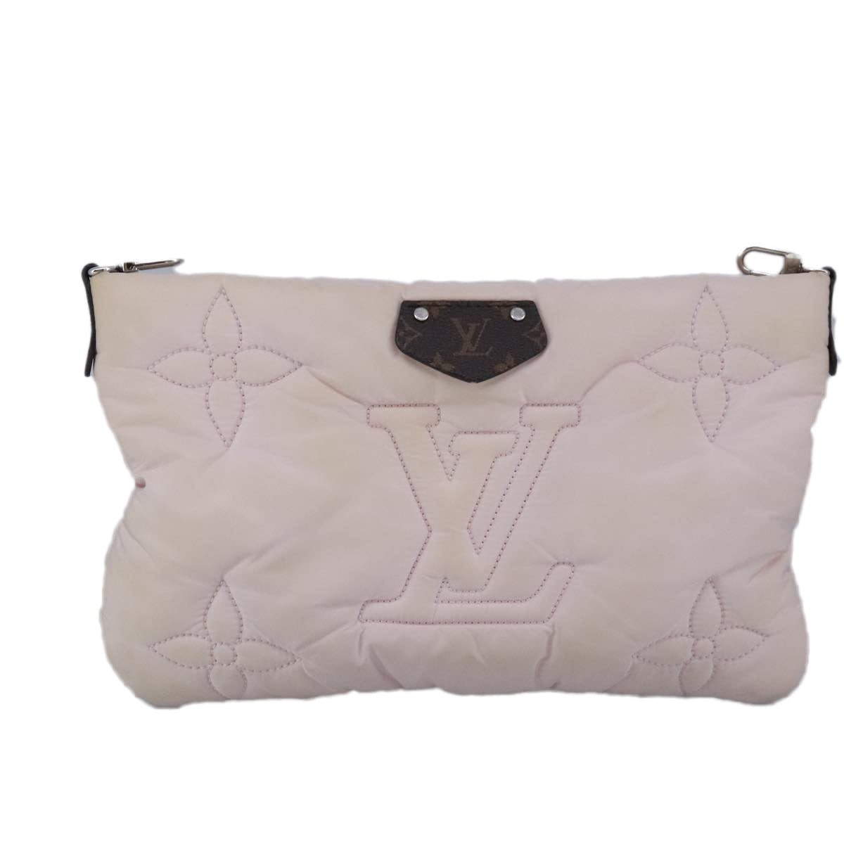 LOUIS VUITTON Maxi Multi Pochette Accessories Bag Nylon Pink M21056 Auth bs20130