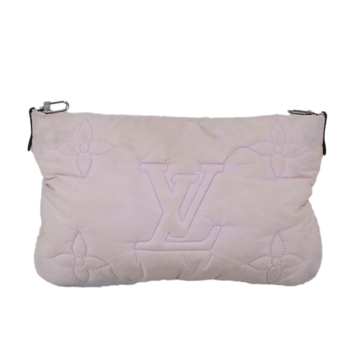LOUIS VUITTON Maxi Multi Pochette Accessories Bag Nylon Pink M21056 Auth bs20130