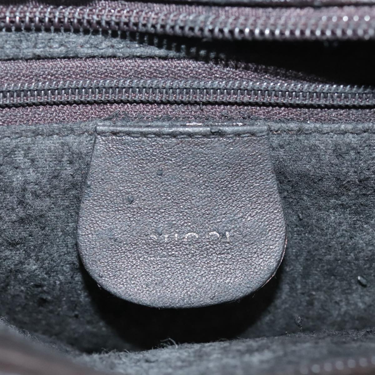 GUCCI Shoulder Bag Nylon Brown Gold Auth bs20545