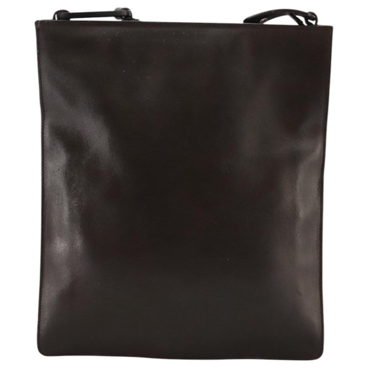 GUCCI Shoulder Bag Nylon Brown Gold Auth bs20545