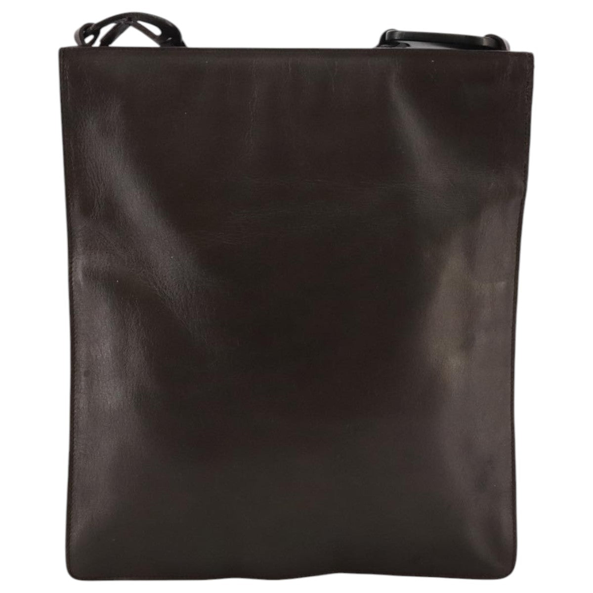 GUCCI Shoulder Bag Nylon Brown Gold Auth bs20545