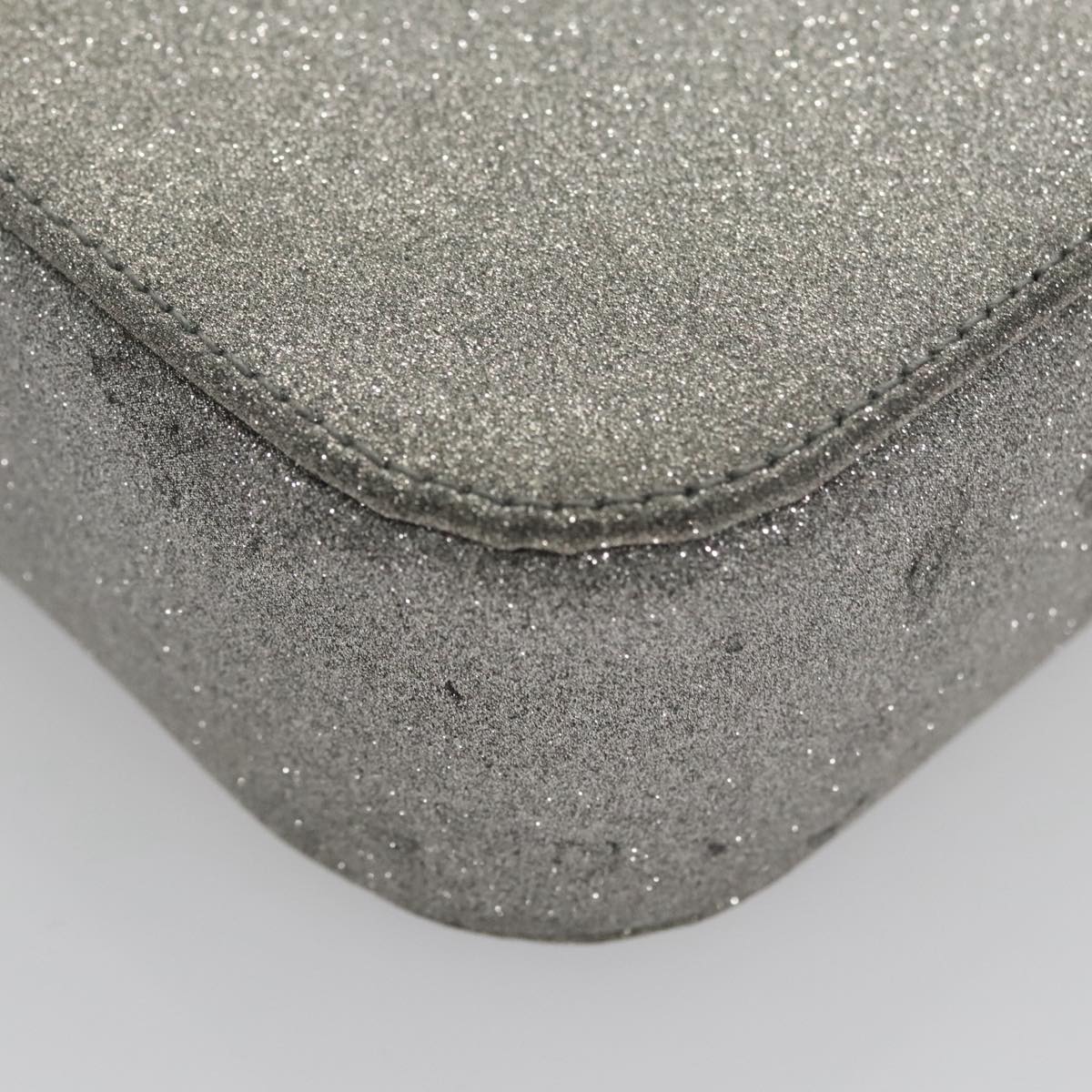 BALENCIAGA Camera bag Every day Shoulder Bag Leather Silver 552372 Auth bs20585