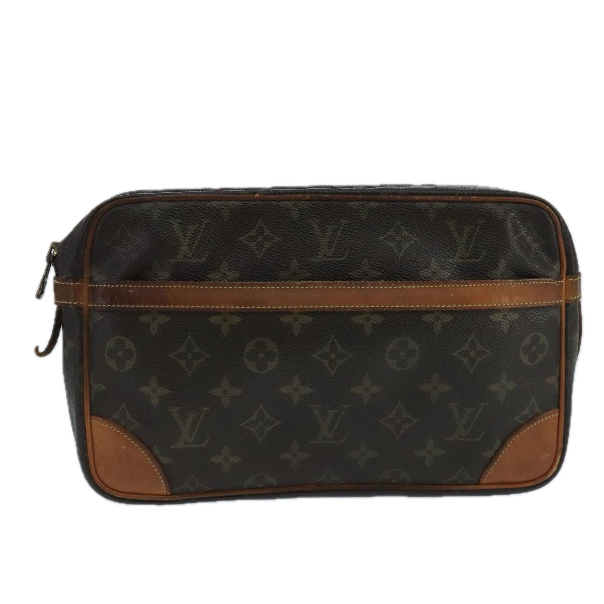 LOUIS VUITTON Monogram Compiegne 28 Clutch Bag M51845 LV Auth bs20626