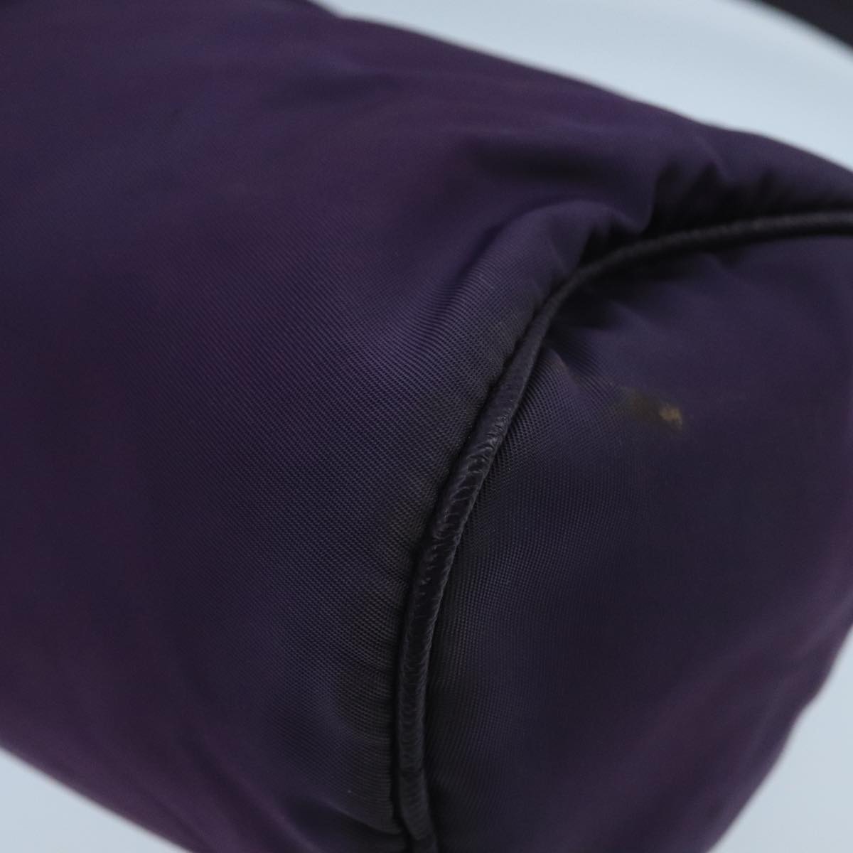 PRADA Accessory Pouch Nylon Purple Silver Auth bs20664