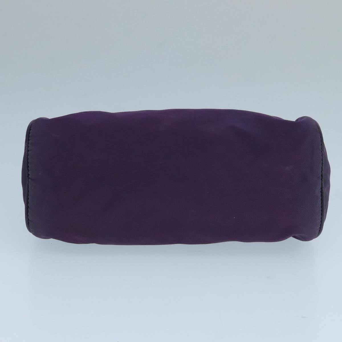 PRADA Accessory Pouch Nylon Purple Silver Auth bs20664