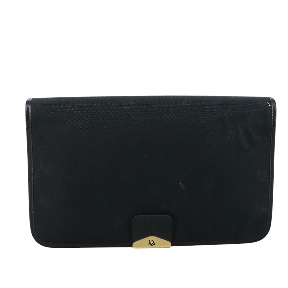 Christian Dior Chain Shoulder Bag Nylon Navy Auth bs20836