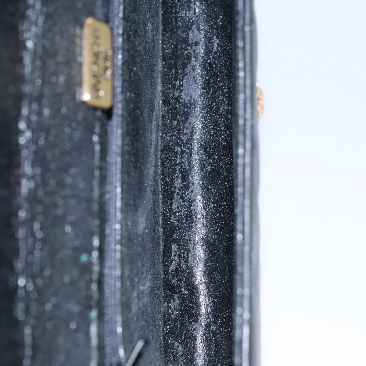 GIVENCHY Chain Shoulder Bag Leather Black Auth bs20851