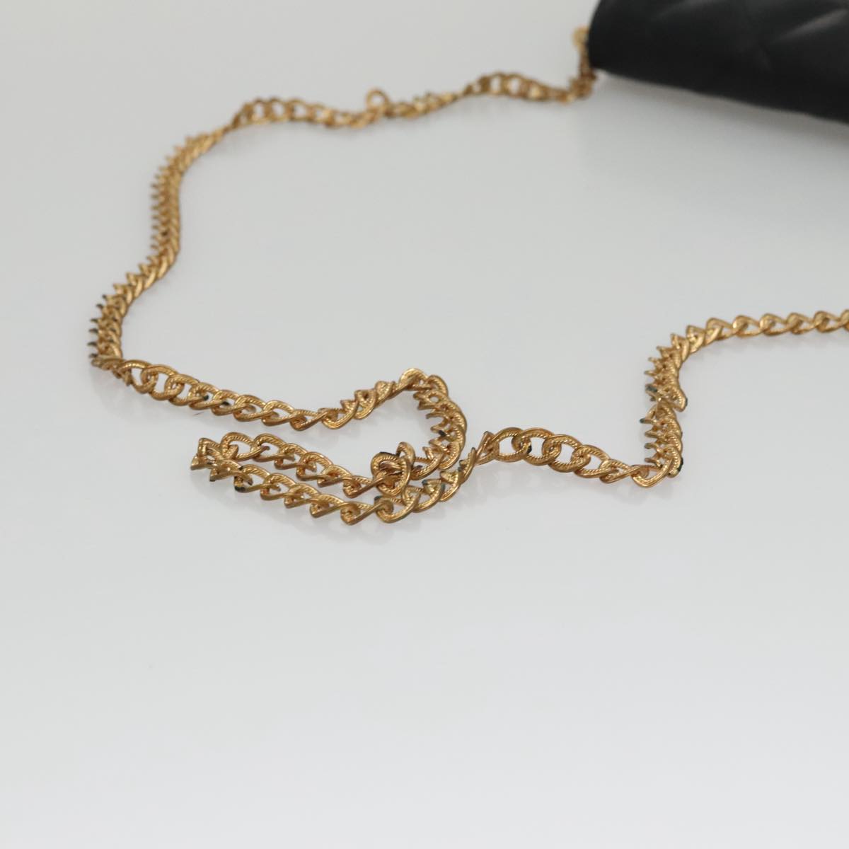 GIVENCHY Chain Shoulder Bag Leather Black Auth bs20851