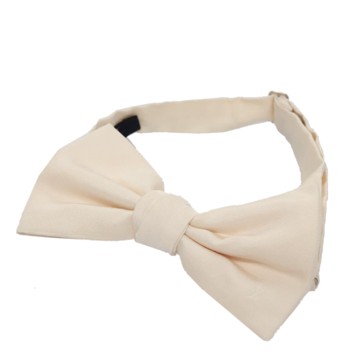 LOUIS VUITTON Butterfly Necktie Wool Beige LV Auth bs20886