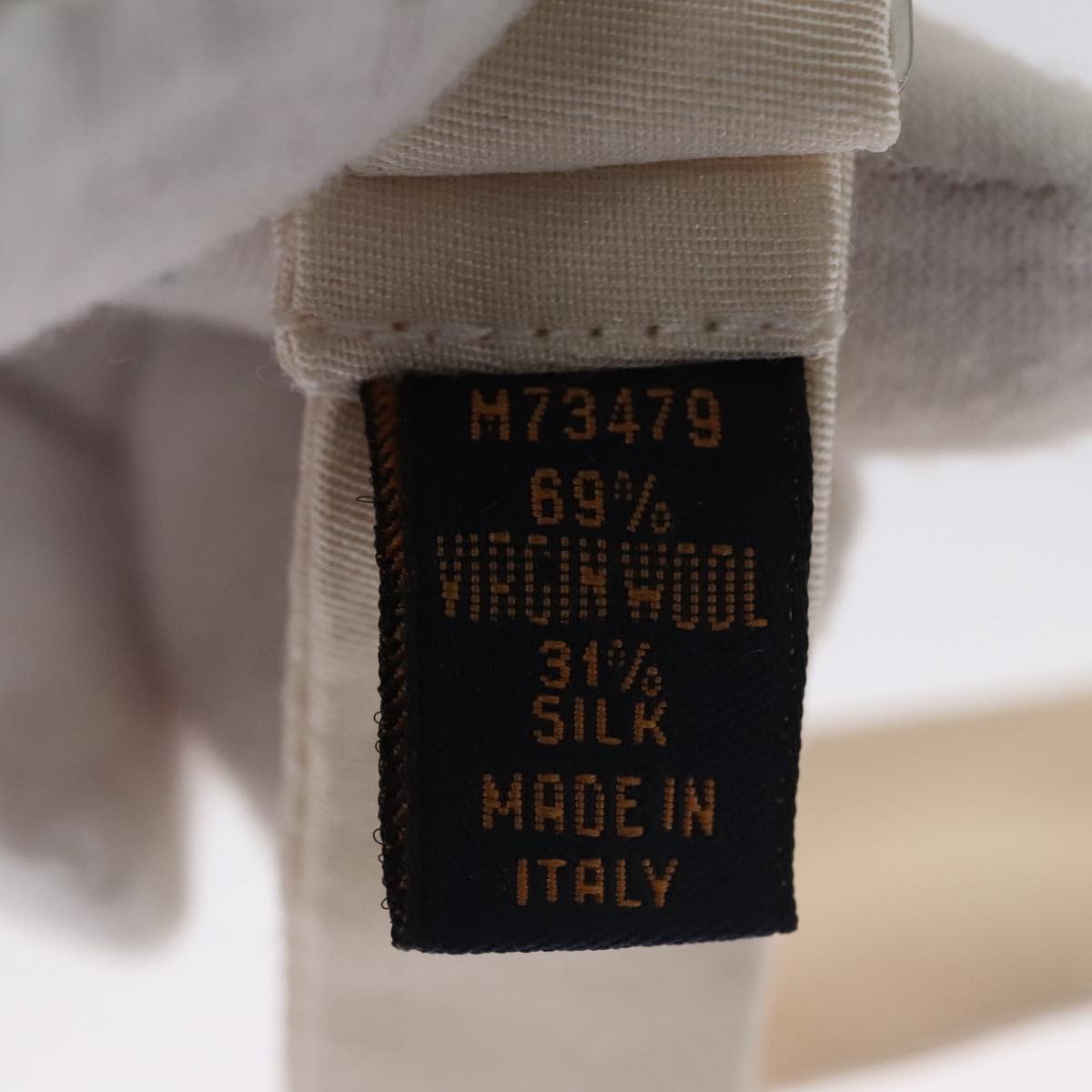 LOUIS VUITTON Butterfly Necktie Wool Beige LV Auth bs20886