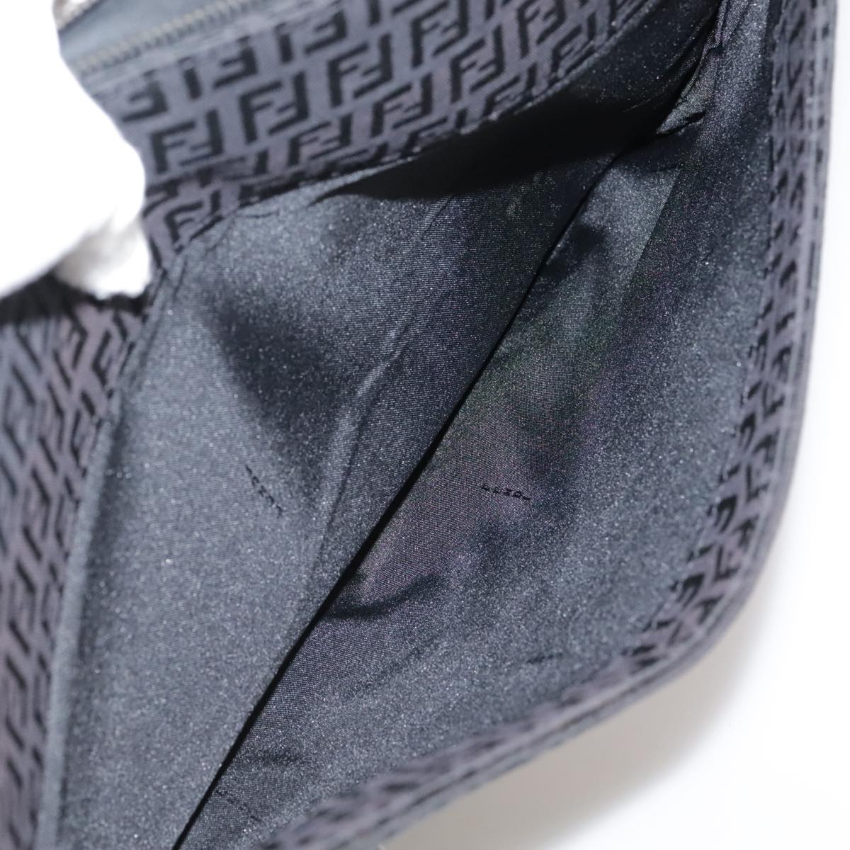 FENDI Zucchino Canvas Business Bag Black Auth bs20925