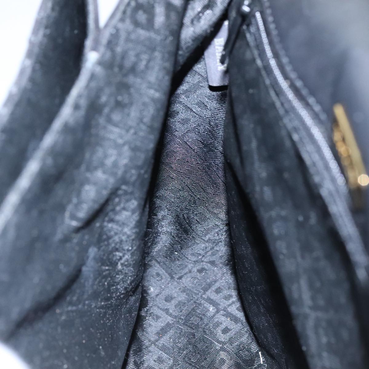 BALLY Hand Bag Leather 2way Black Gold Auth bs20947