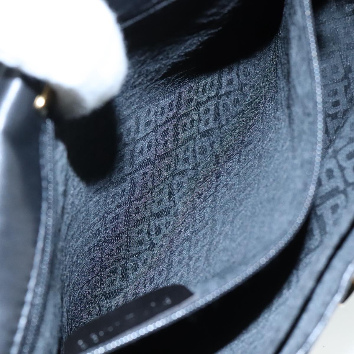 BALLY Hand Bag Leather 2way Black Gold Auth bs20947