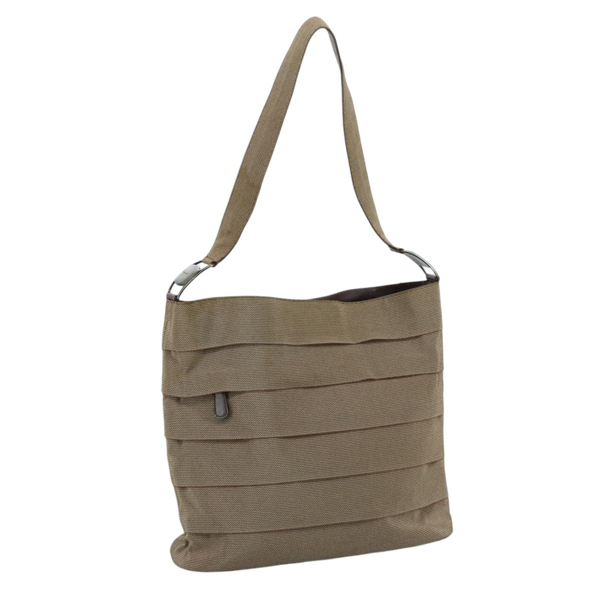 Salvatore Ferragamo Vala Shoulder Bag Canvas Brown Auth bs20980