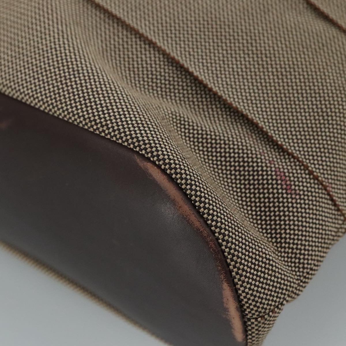 Salvatore Ferragamo Vala Shoulder Bag Canvas Brown Auth bs20980