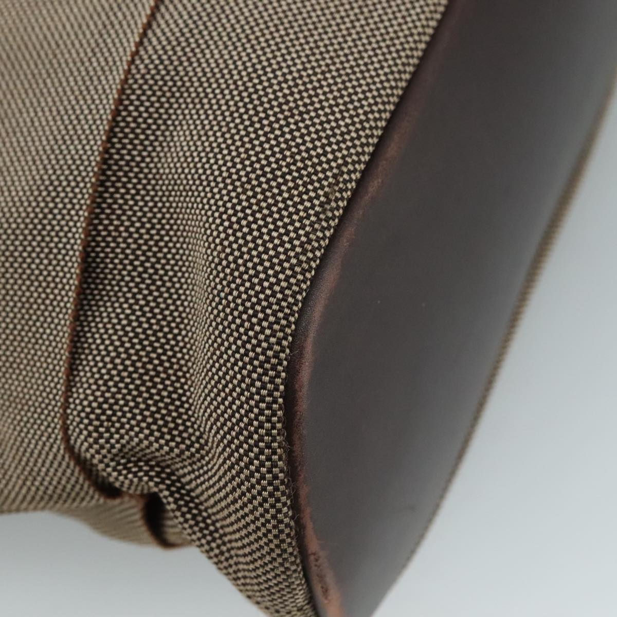 Salvatore Ferragamo Vala Shoulder Bag Canvas Brown Auth bs20980