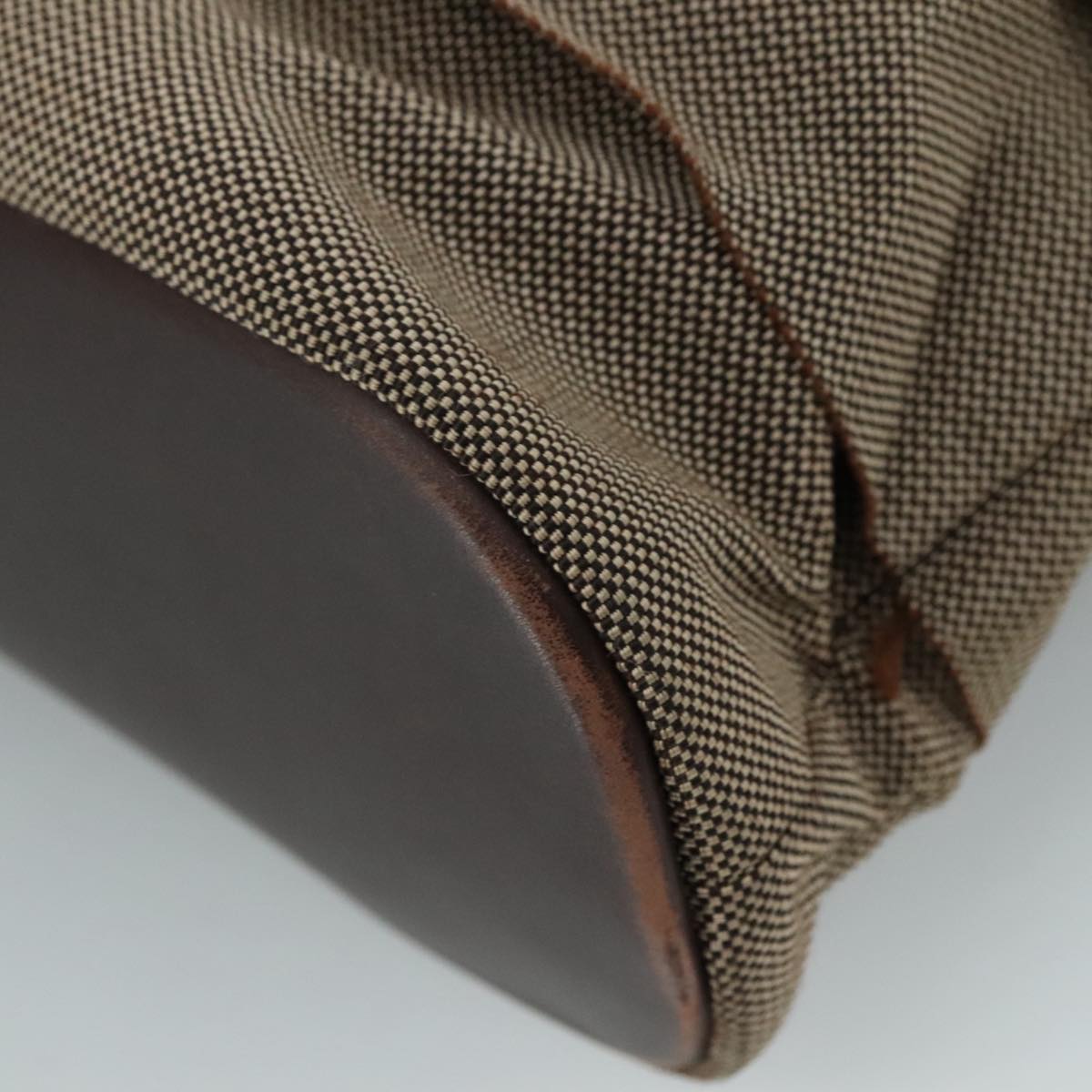 Salvatore Ferragamo Vala Shoulder Bag Canvas Brown Auth bs20980