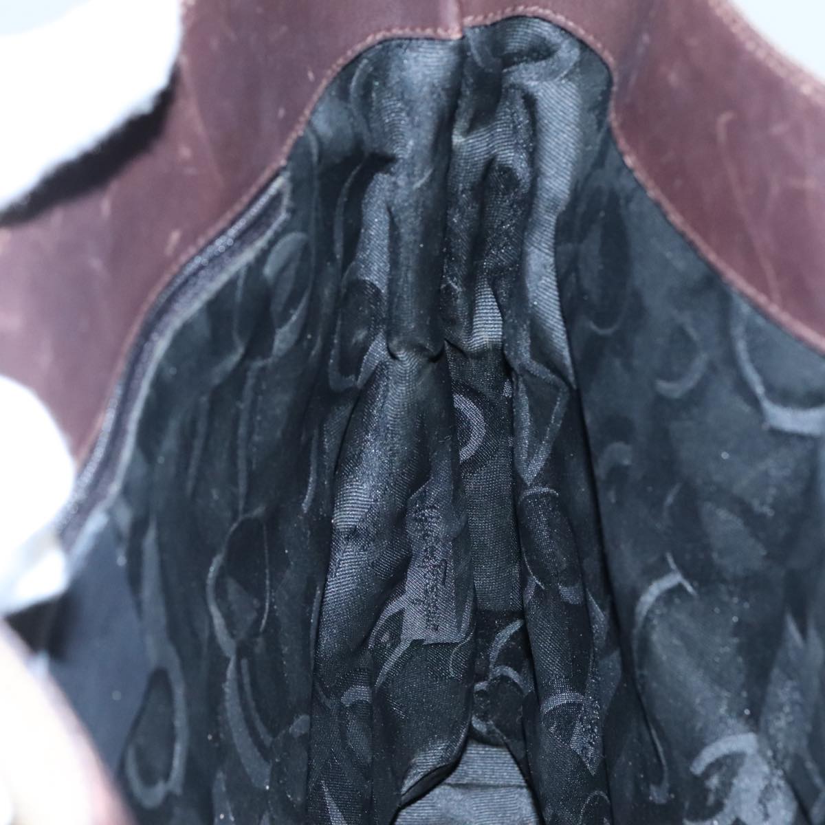 Salvatore Ferragamo Vala Shoulder Bag Canvas Brown Auth bs20980