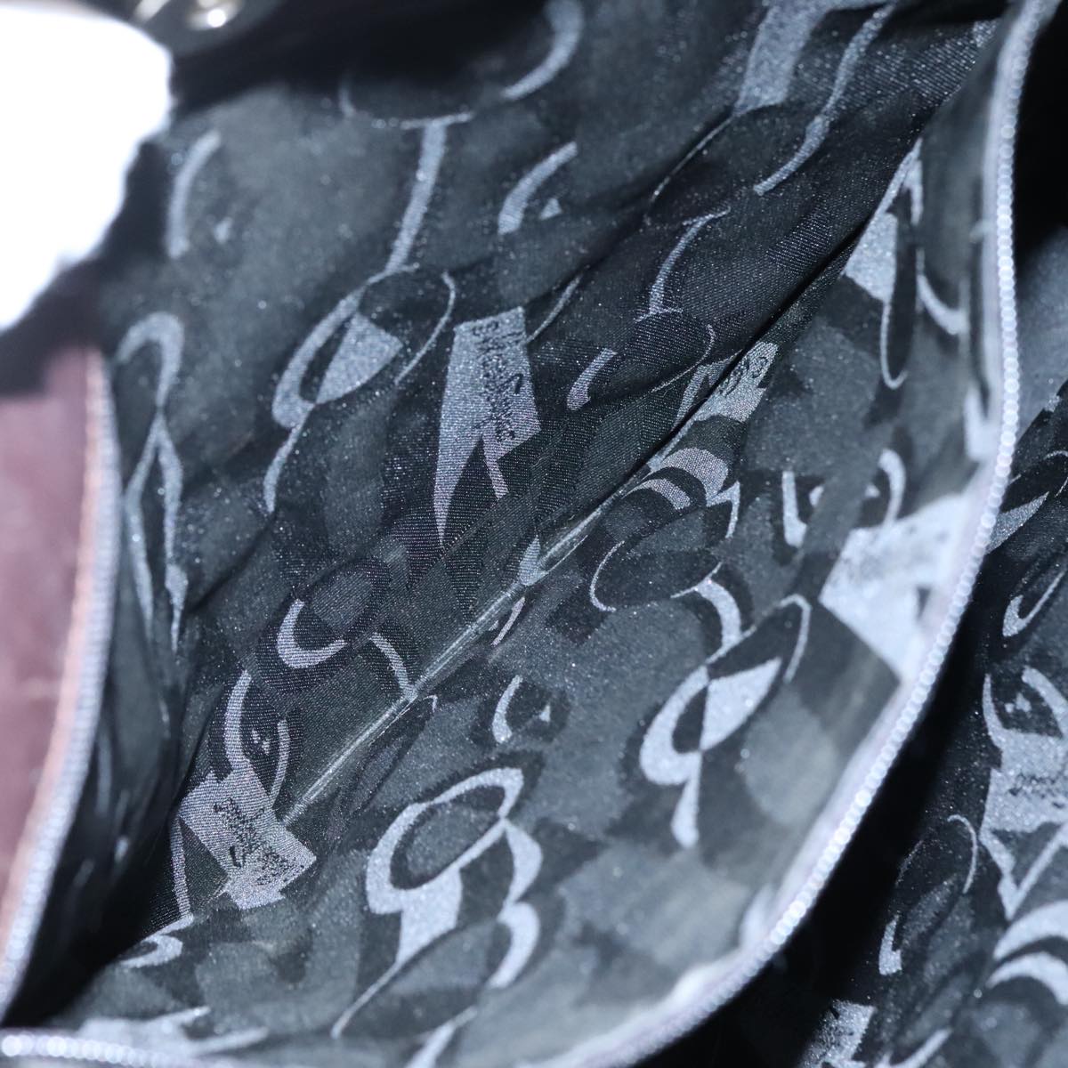 Salvatore Ferragamo Vala Shoulder Bag Canvas Brown Auth bs20980