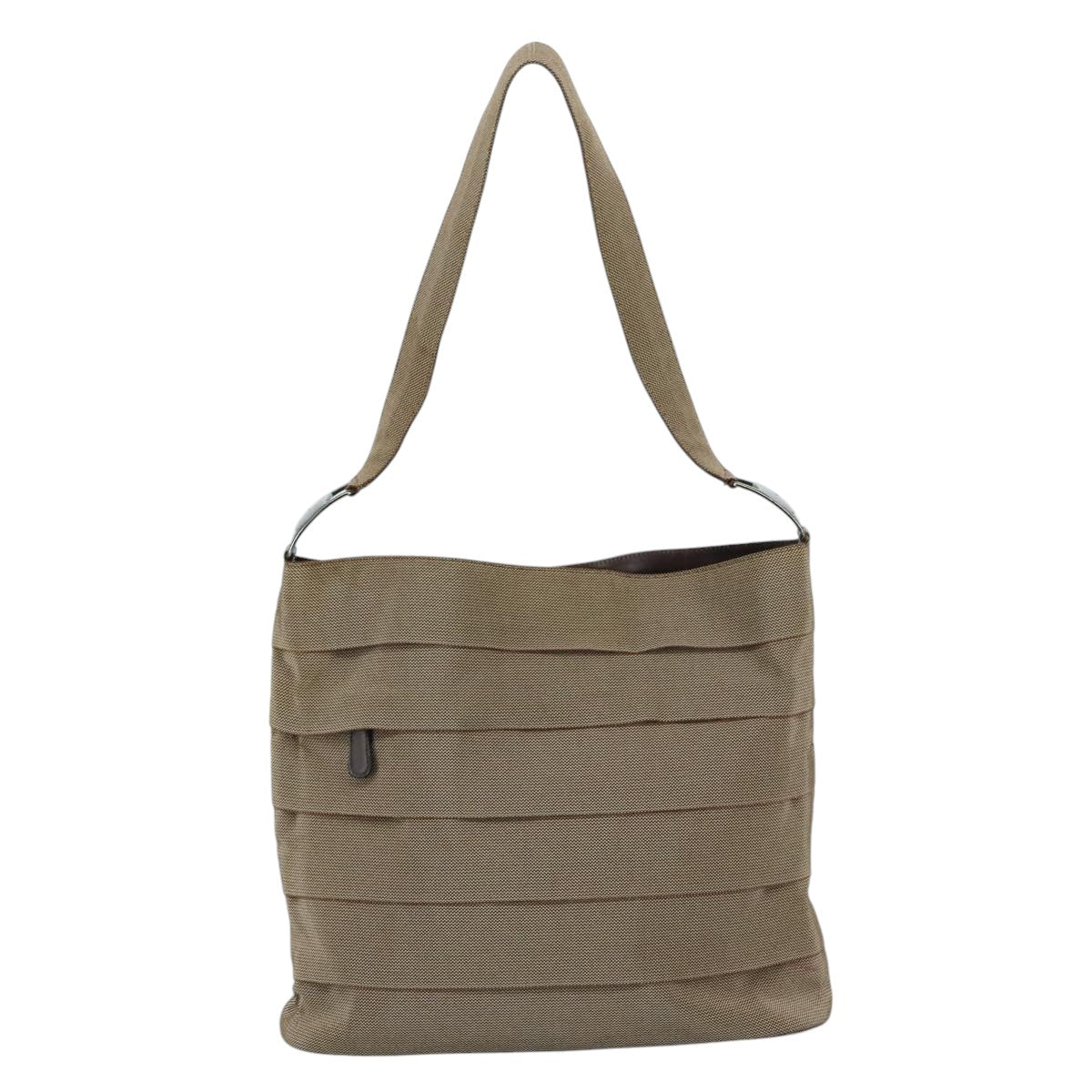 Salvatore Ferragamo Vala Shoulder Bag Canvas Brown Auth bs20980