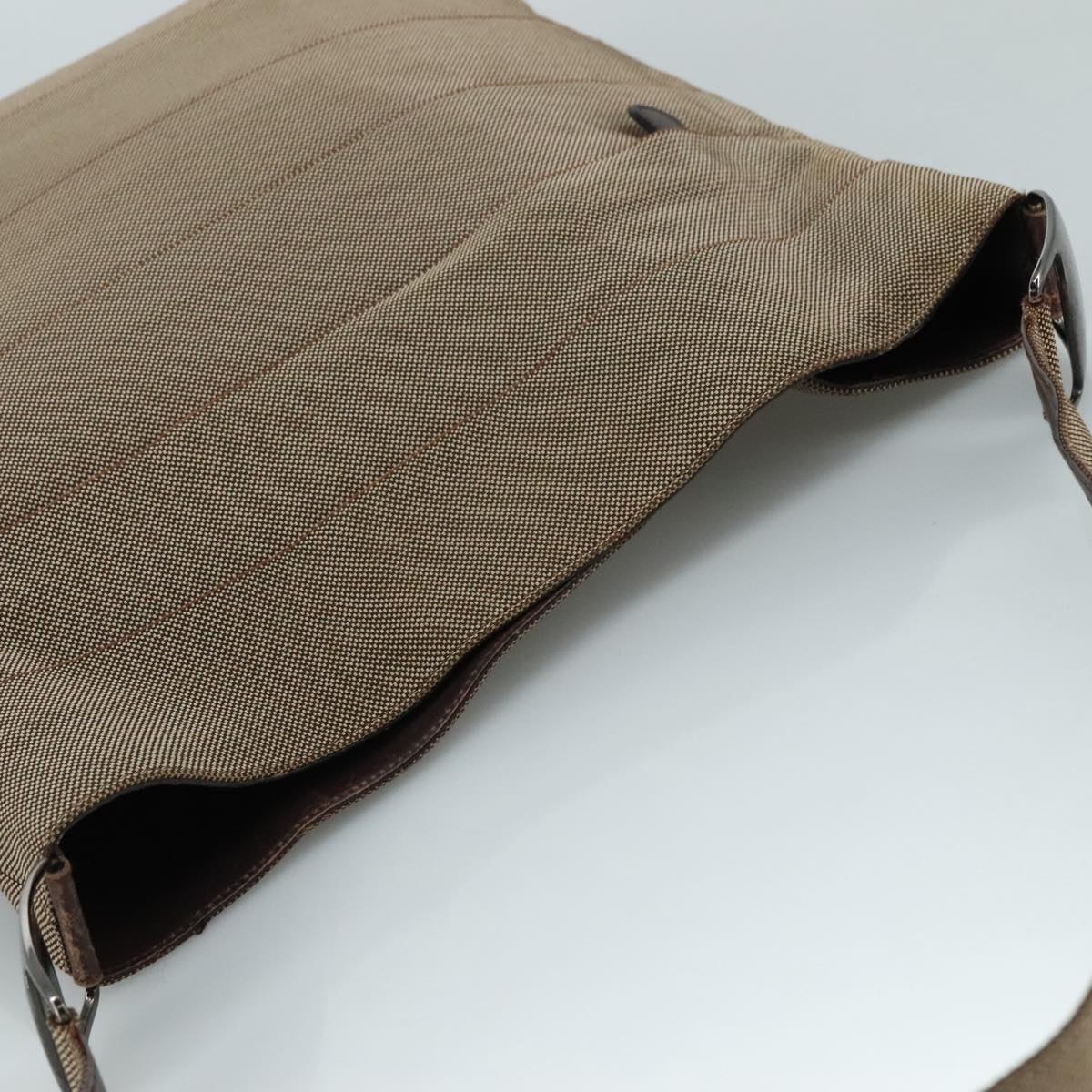 Salvatore Ferragamo Vala Shoulder Bag Canvas Brown Auth bs20980