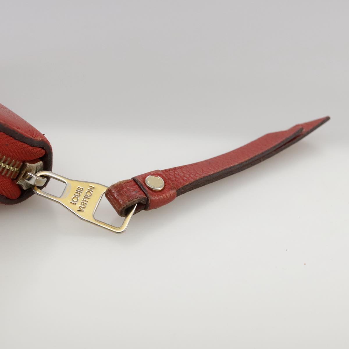 LOUIS VUITTON Monogram Empreinte Zippy Wallet Red M60737 LV Auth bs21012