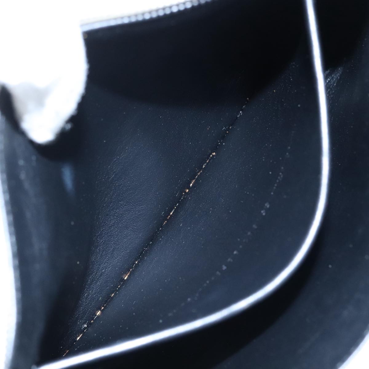 BALENCIAGA Pouch Leather White Silver 551992 Auth bs21014