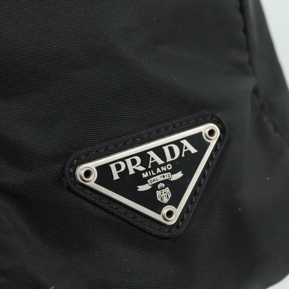 PRADA Hand Bag Nylon Black Auth bs21031