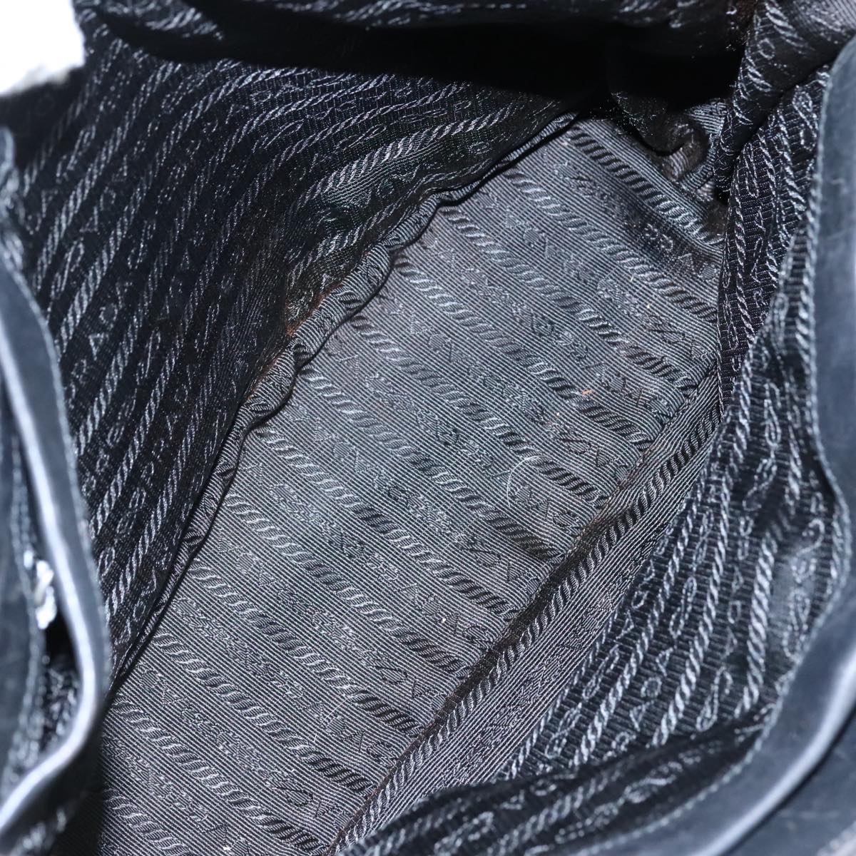 PRADA Hand Bag Nylon Black Auth bs21031