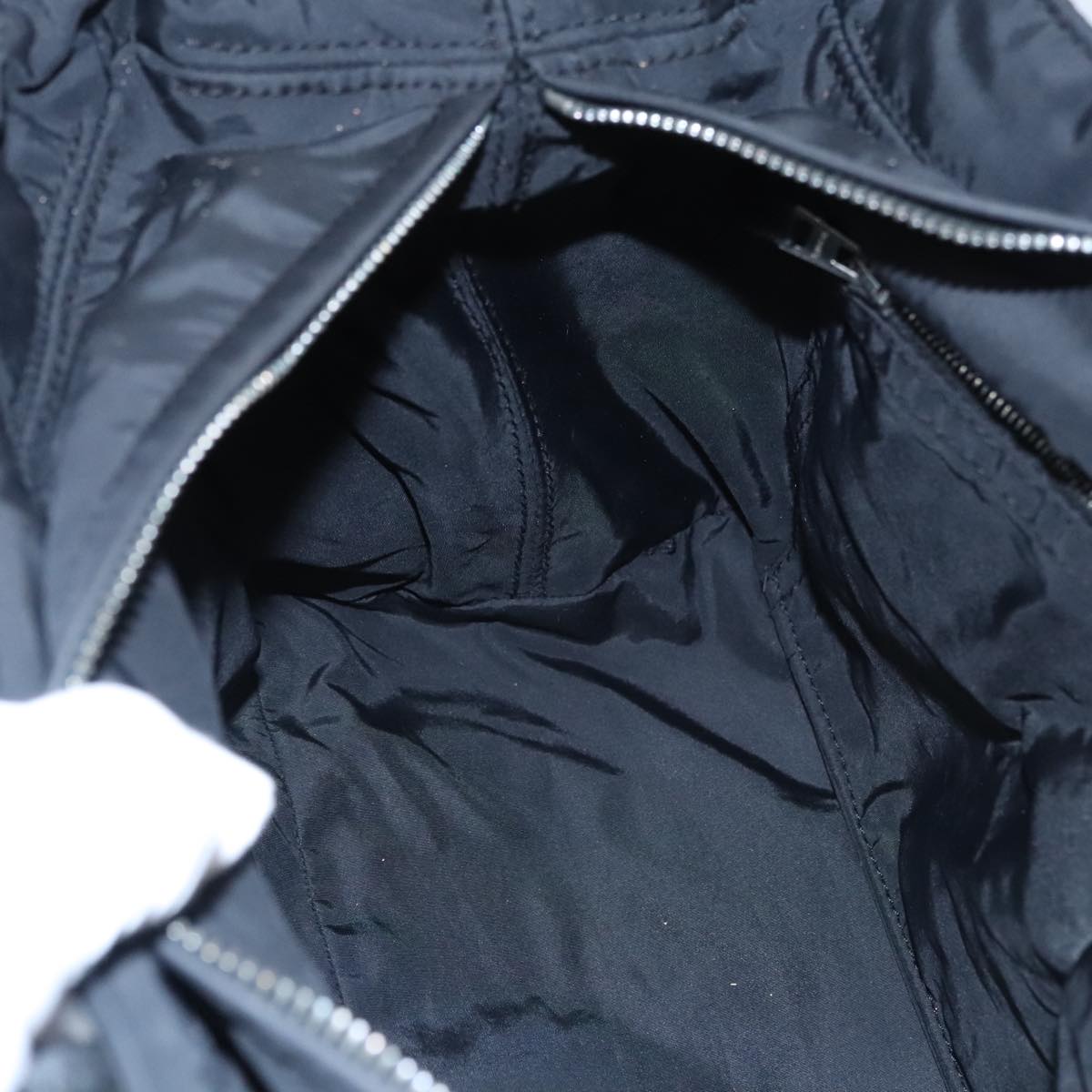 HERMES Acape Luco PM Hand Bag Nylon Black Auth bs21033