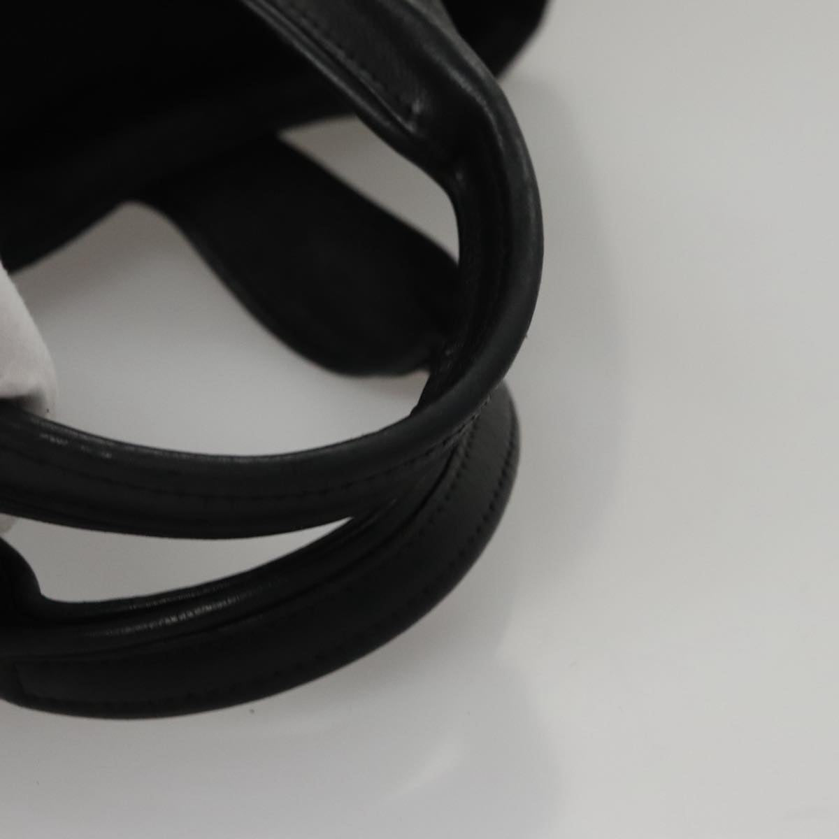 HERMES Acape Luco PM Hand Bag Nylon Black Auth bs21033