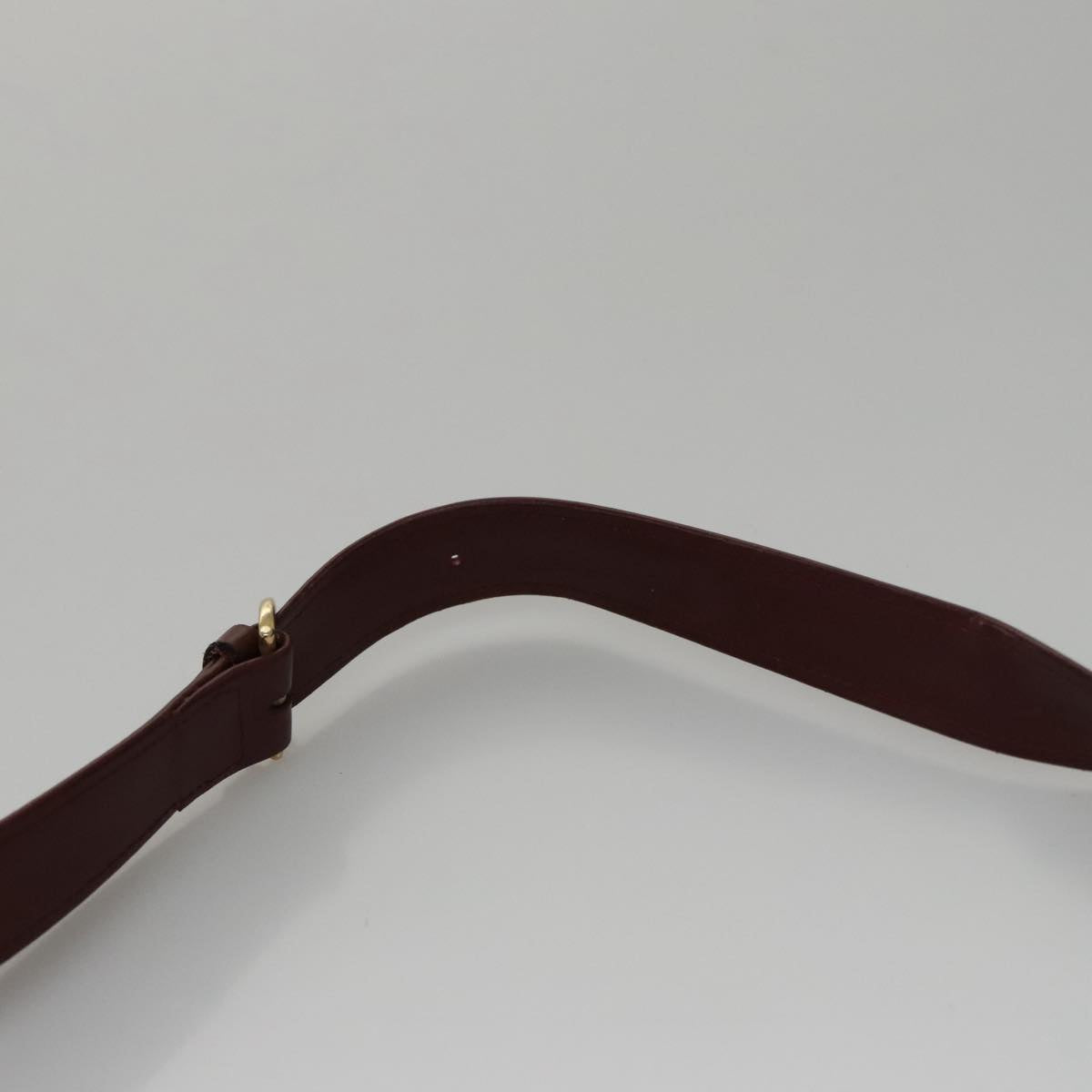 CARTIER Shoulder Bag Leather Red Auth bs21040