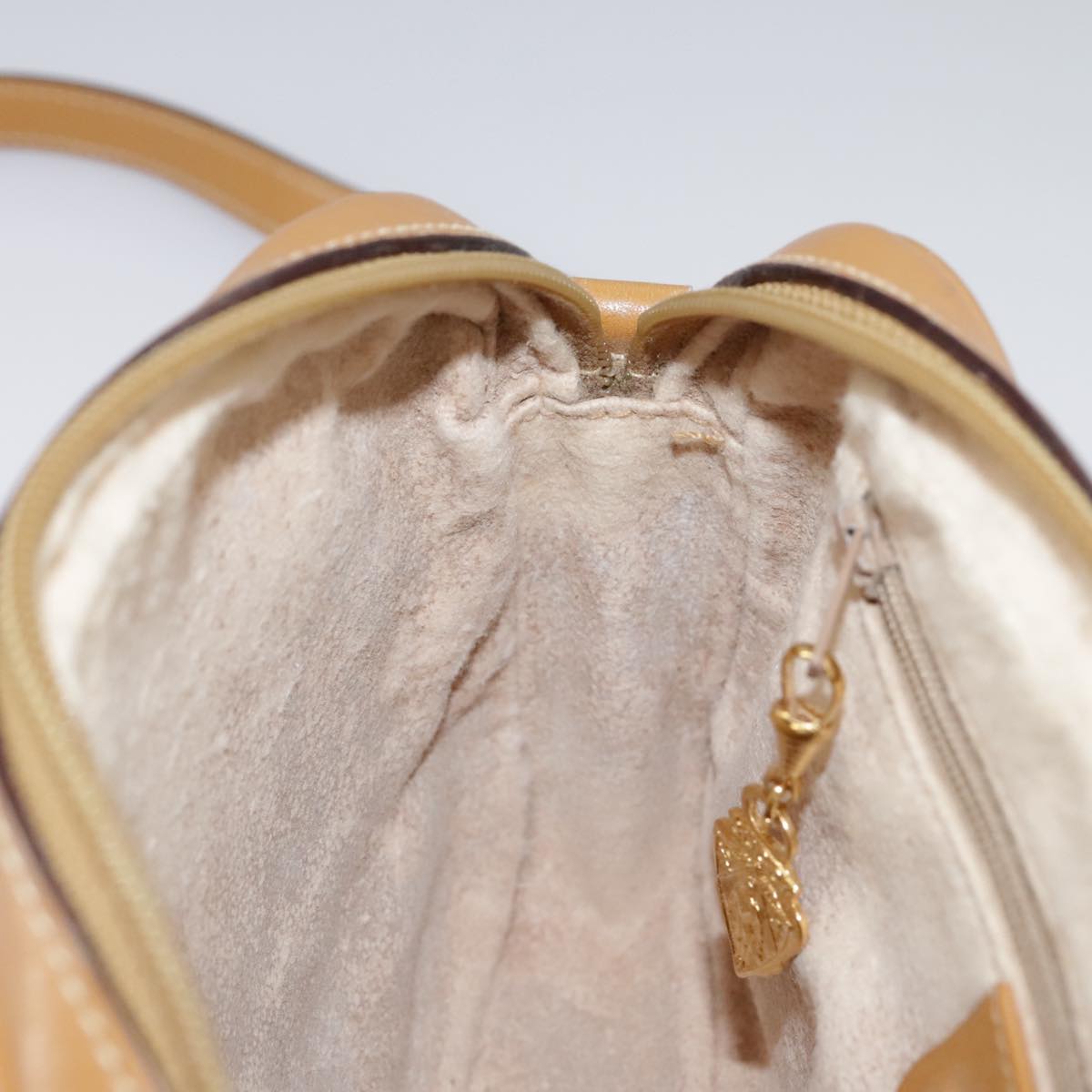 GUCCI Micro GG Supreme Shoulder Bag PVC Beige Gold 007 904 0095 Auth bs21045