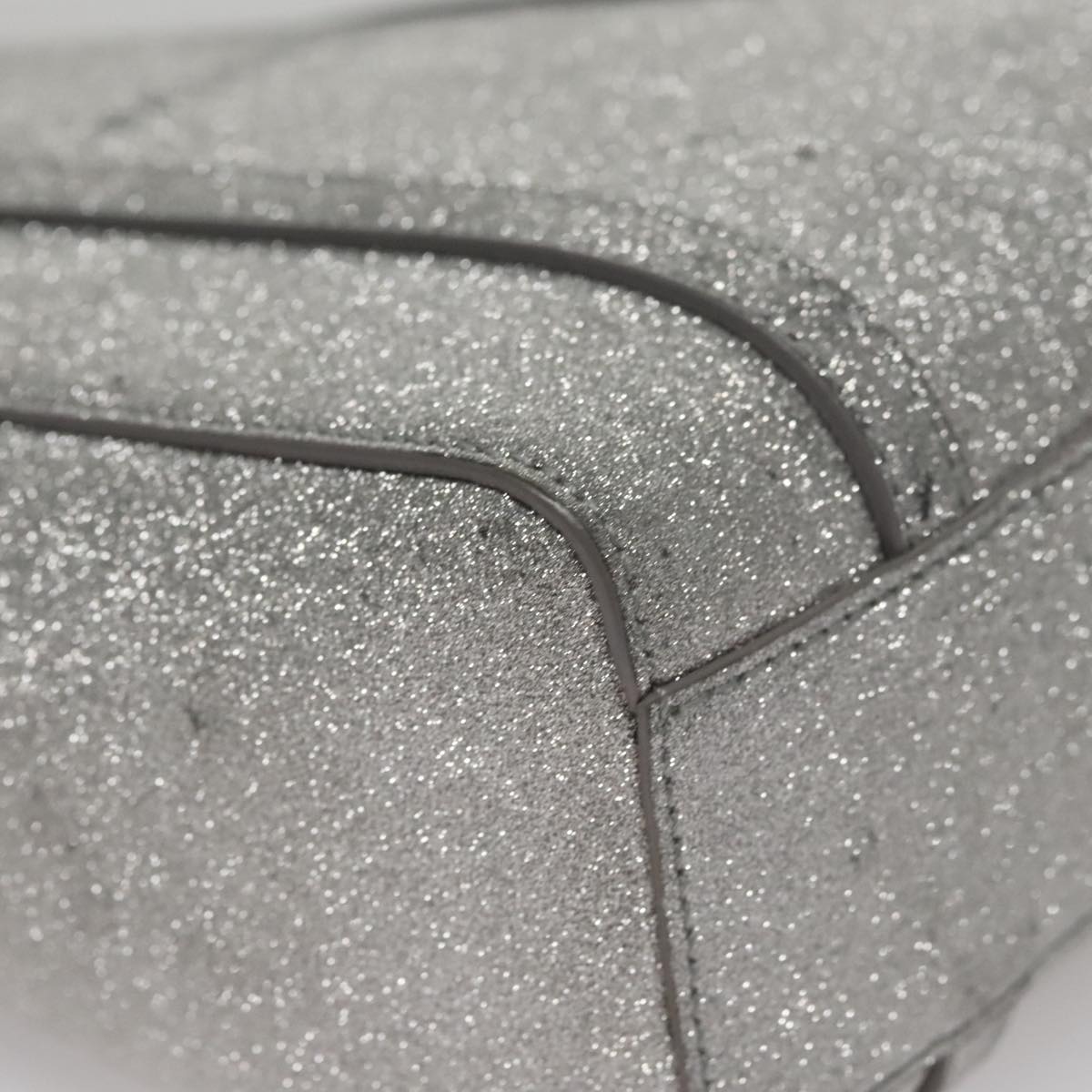 BALENCIAGA Everyday XXS Hand Bag Leather 2way Silver Auth bs21056