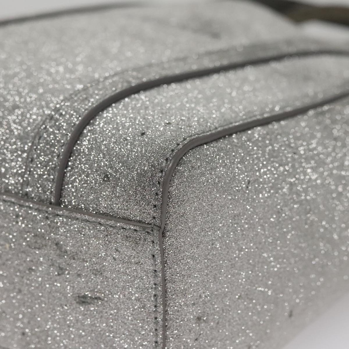 BALENCIAGA Everyday XXS Hand Bag Leather 2way Silver Auth bs21056