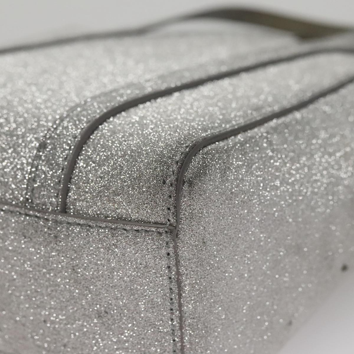 BALENCIAGA Everyday XXS Hand Bag Leather 2way Silver Auth bs21056