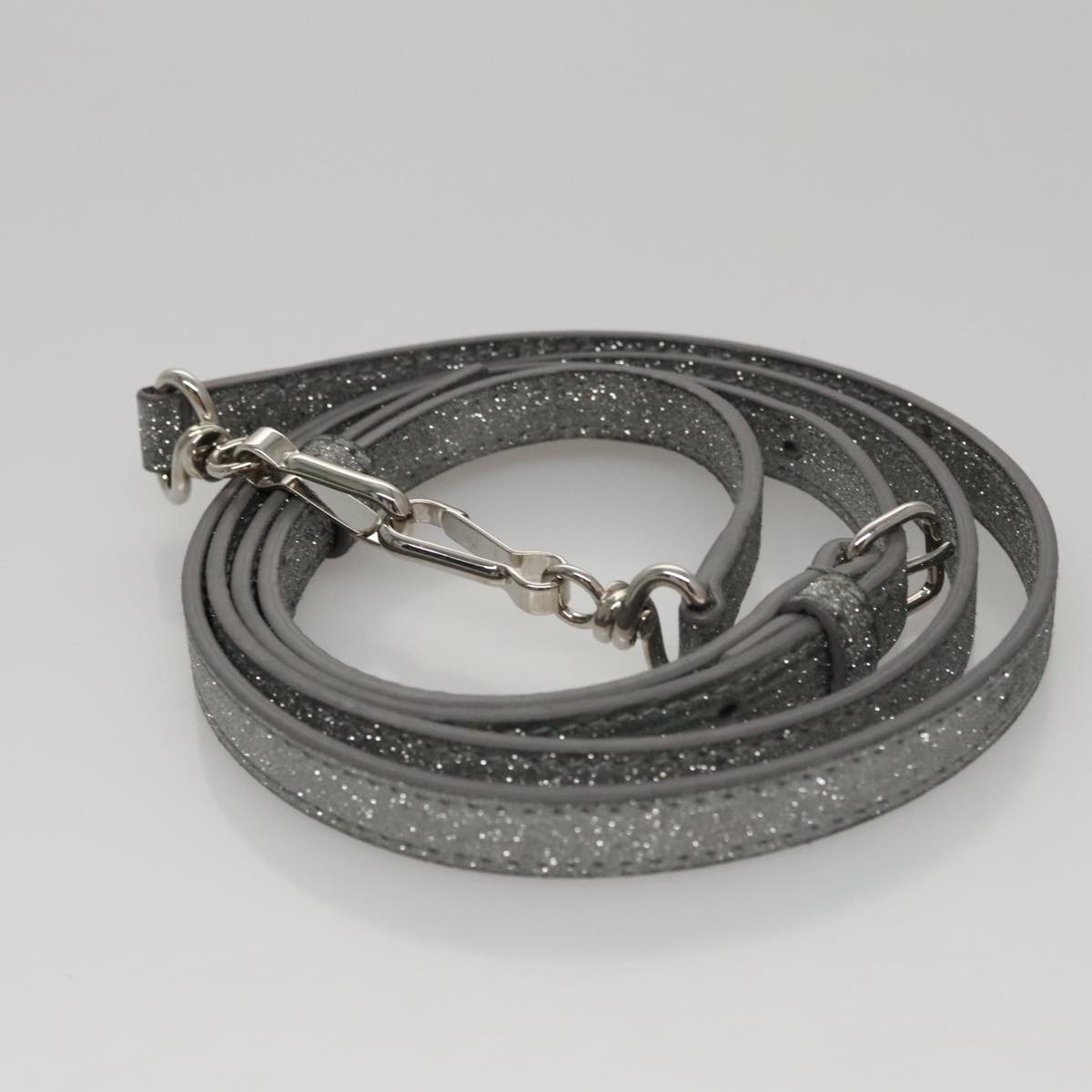 BALENCIAGA Everyday XXS Hand Bag Leather 2way Silver Auth bs21056