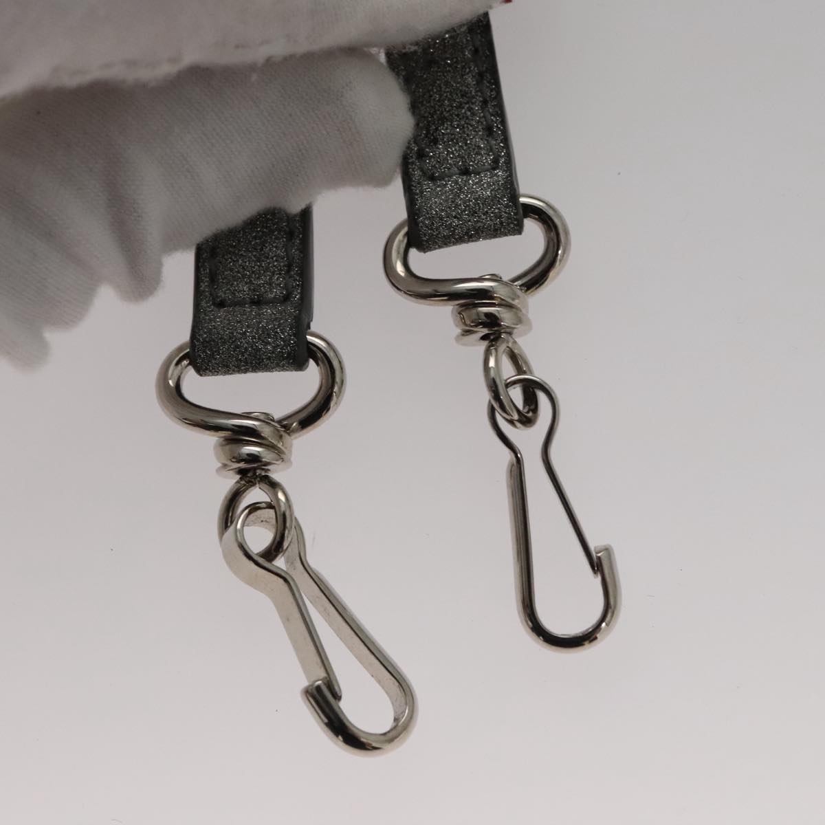 BALENCIAGA Everyday XXS Hand Bag Leather 2way Silver Auth bs21056