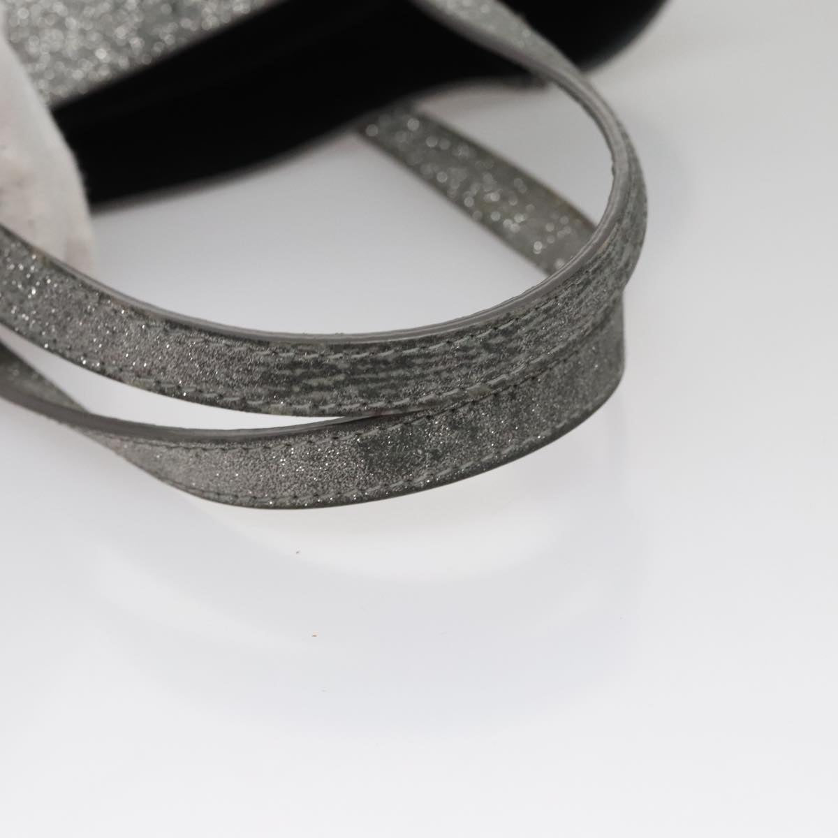 BALENCIAGA Everyday XXS Hand Bag Leather 2way Silver Auth bs21056