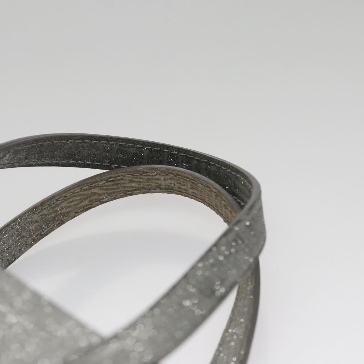 BALENCIAGA Everyday XXS Hand Bag Leather 2way Silver Auth bs21056