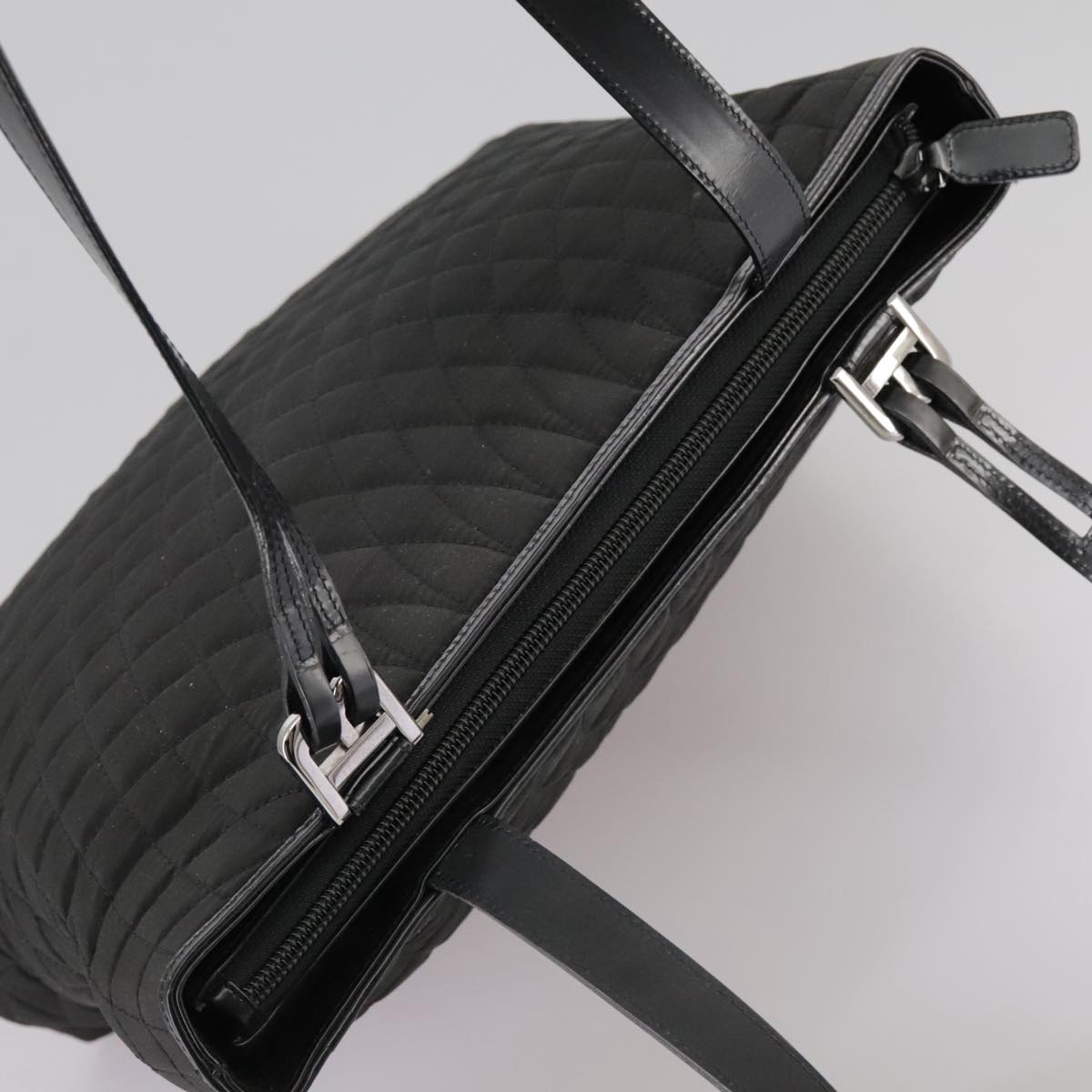 BALLY Tote Bag Nylon Black Auth bs21059