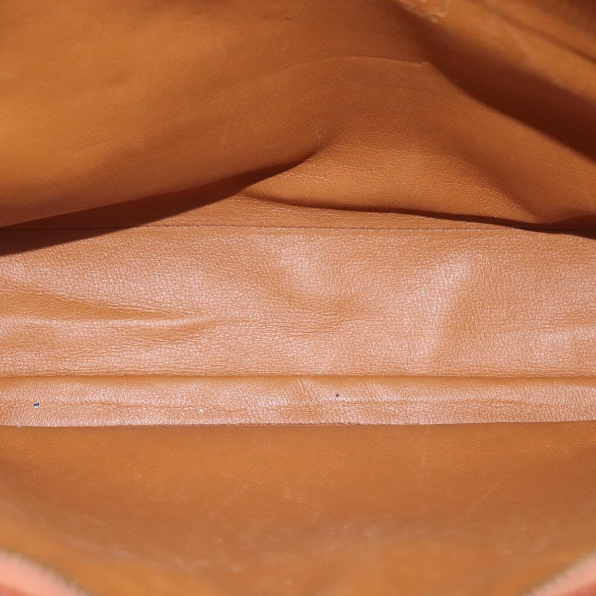 MCM Vicetos Logogram Clutch Bag PVC Leather Brown Gold Auth bs21066