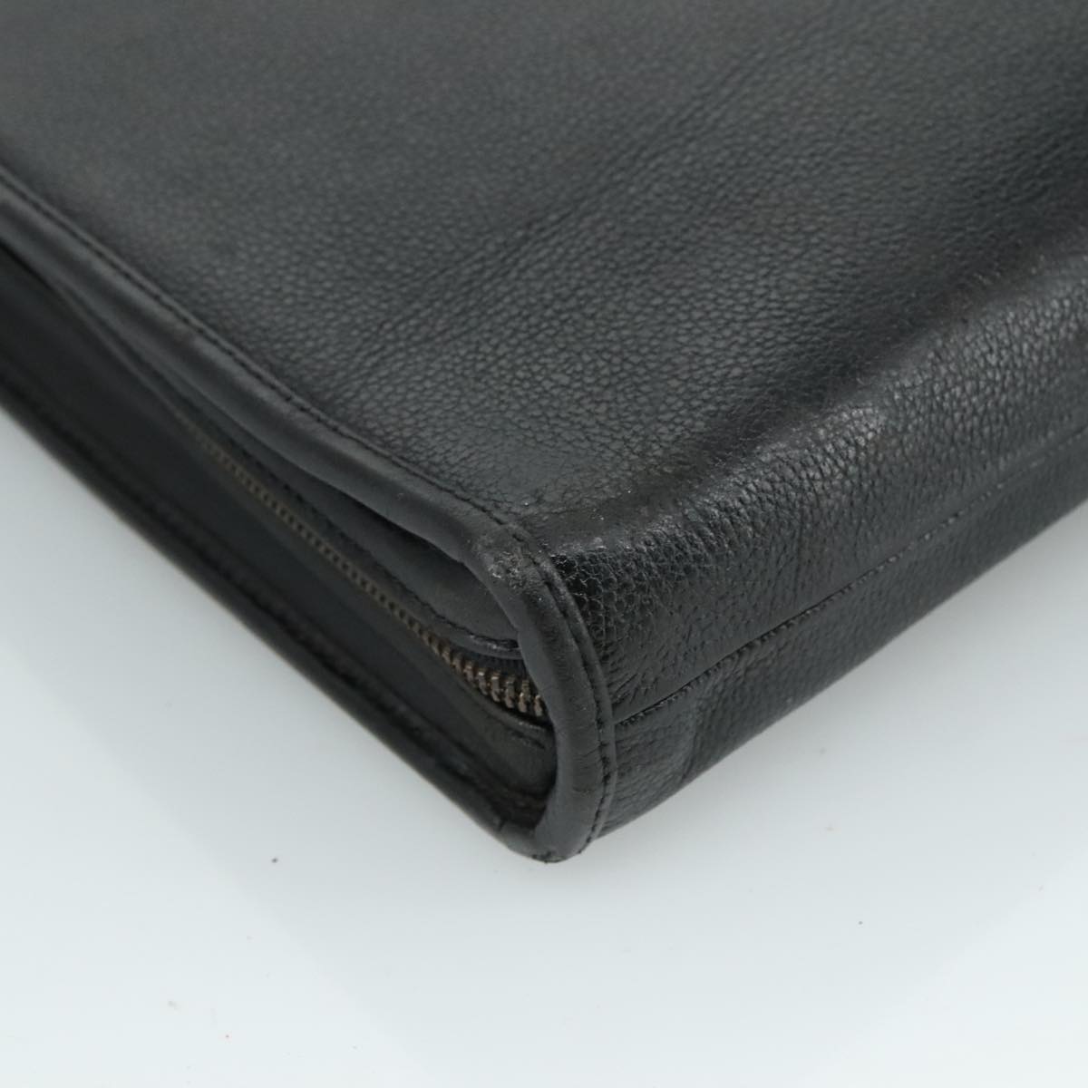 GIVENCHY Hand Bag Leather Black Auth bs21067