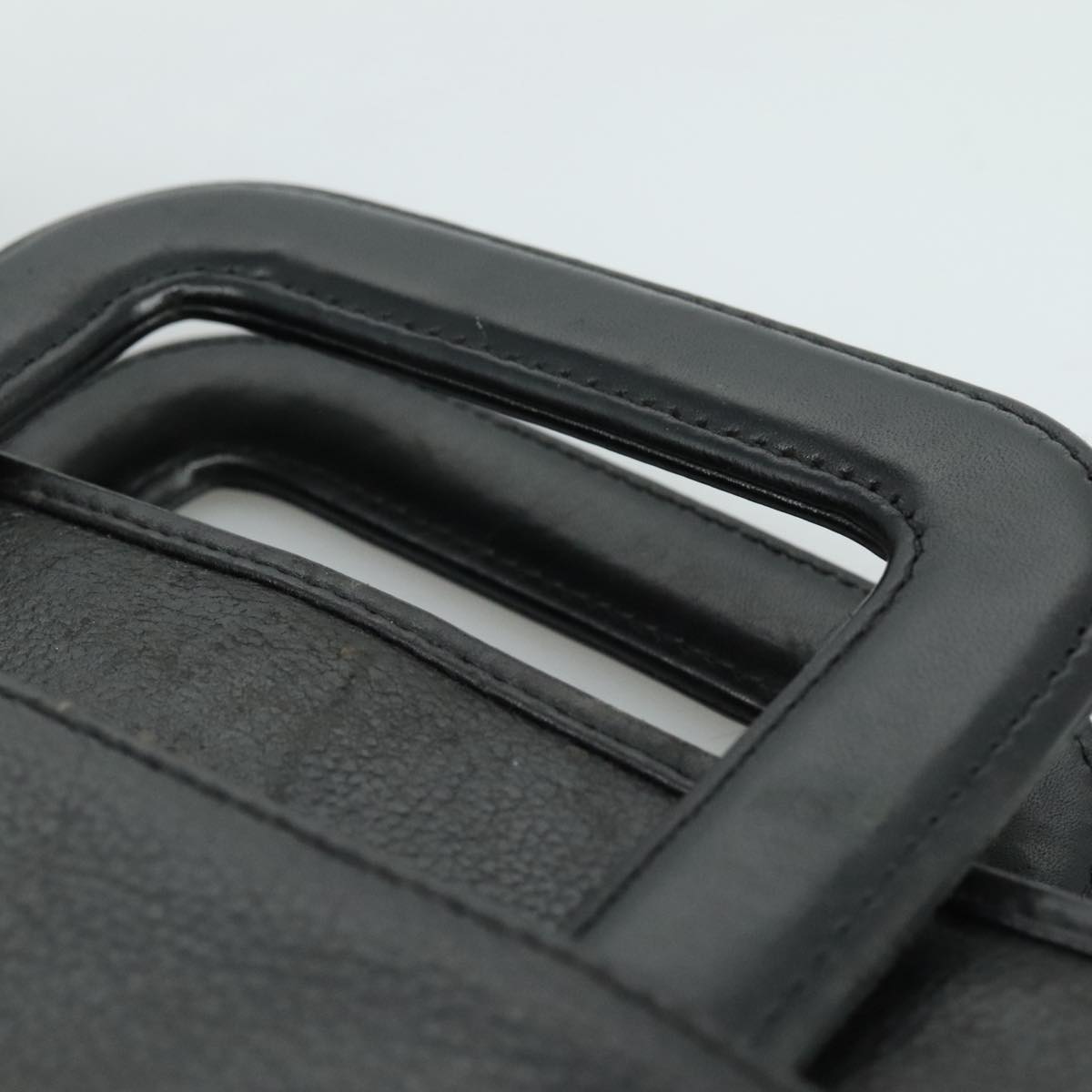 GIVENCHY Hand Bag Leather Black Auth bs21067