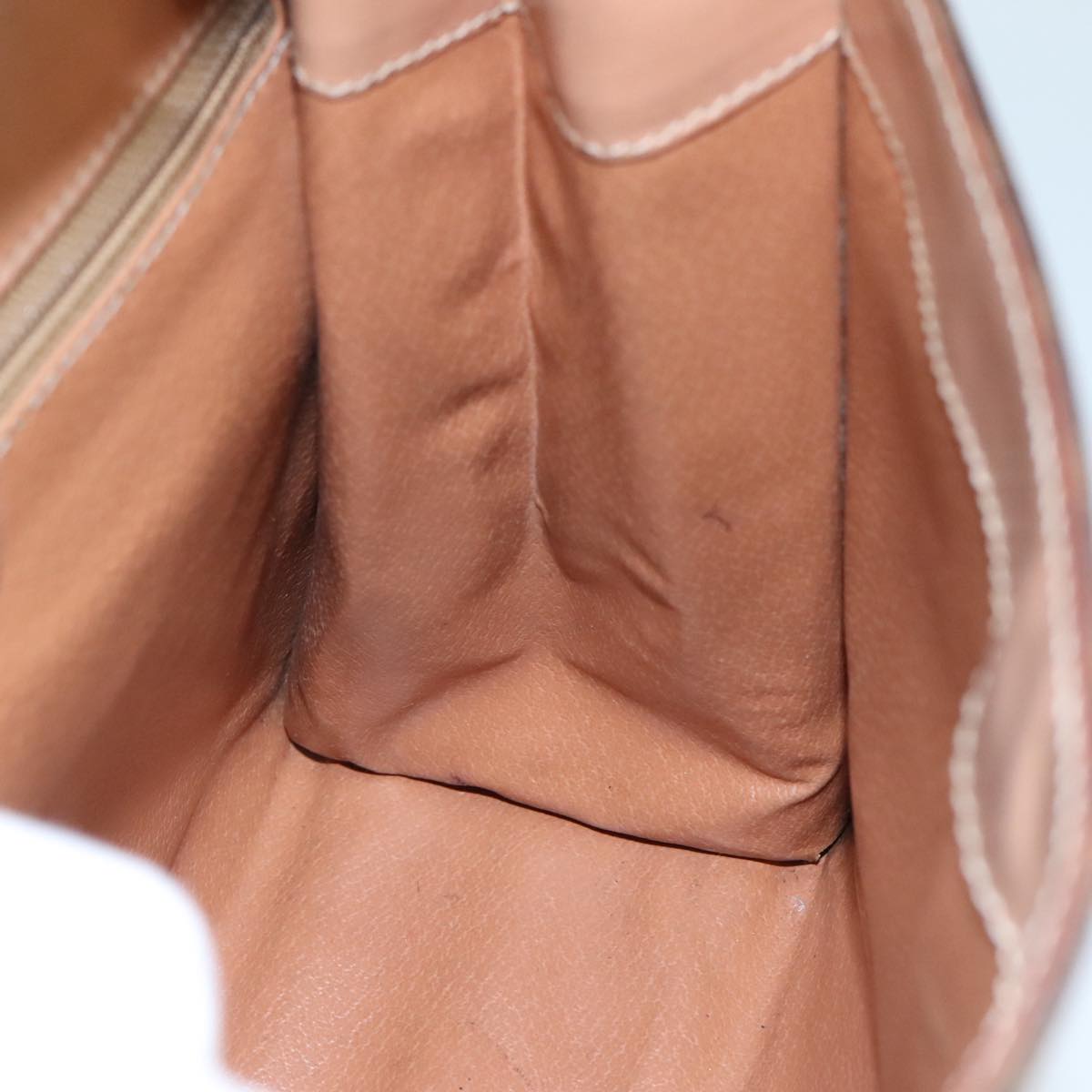 CELINE Macadam Canvas Hand Bag PVC Leather 2way Brown Auth bs21088