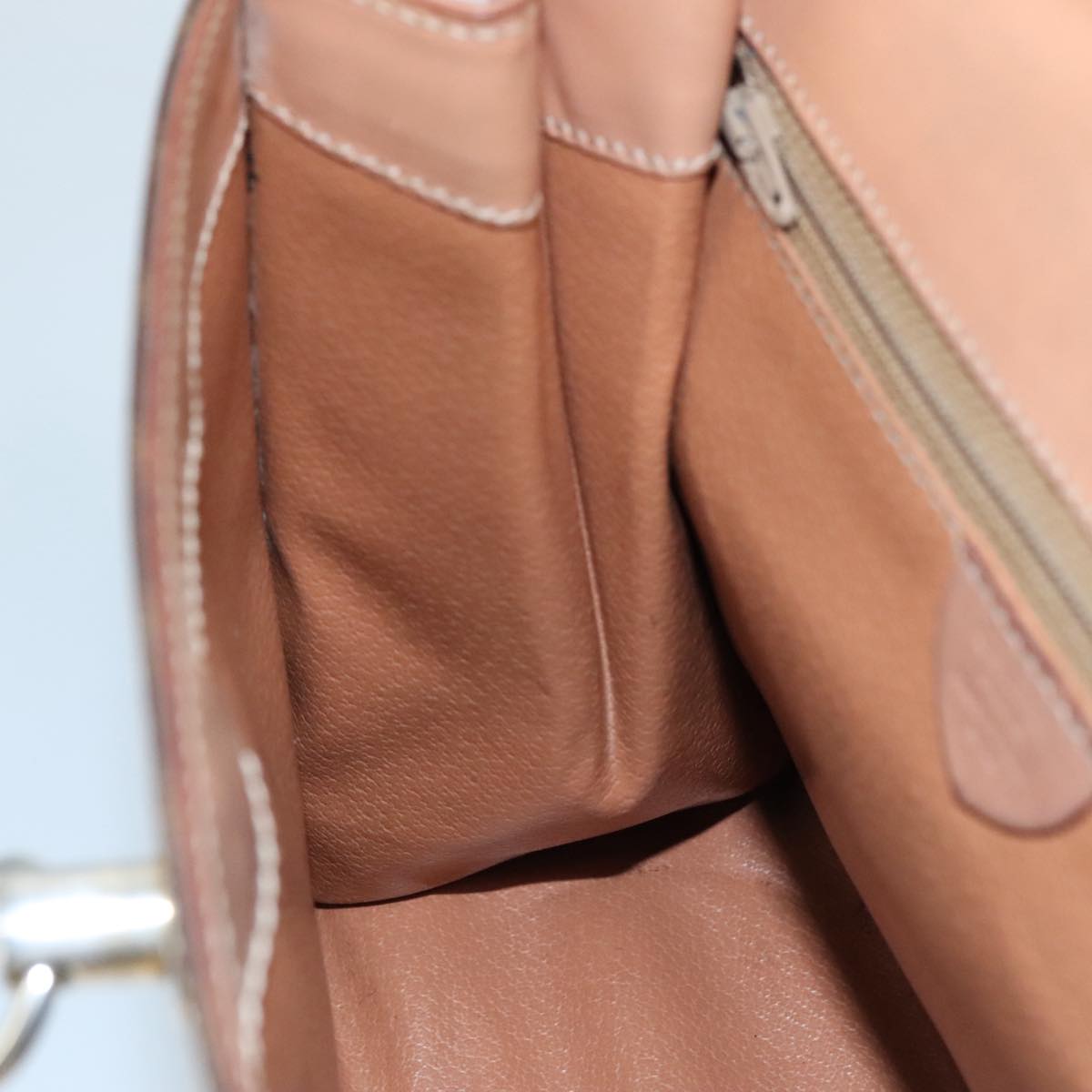 CELINE Macadam Canvas Hand Bag PVC Leather 2way Brown Auth bs21088